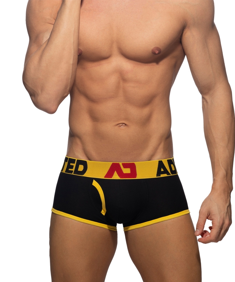Open fly cotton trunk black yellow