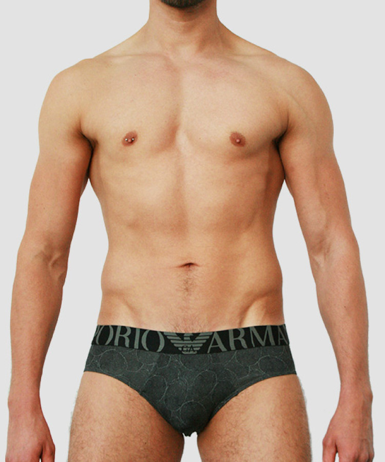 Digital Print Brief Cement Black