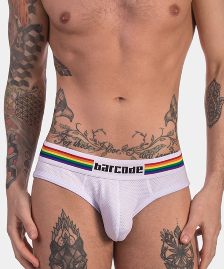 Barcode Pride Brief White