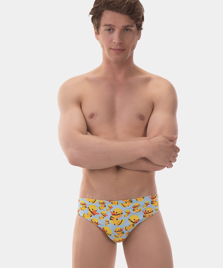 Swim brief fetish duck blue