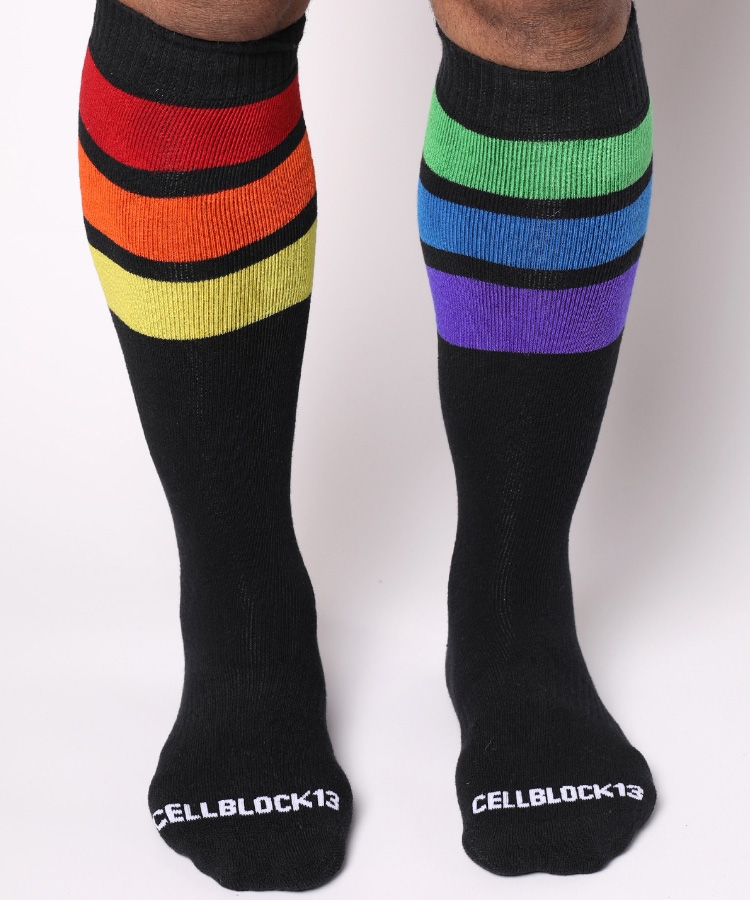 CellBlock13 Pride Knee High Socks Black
