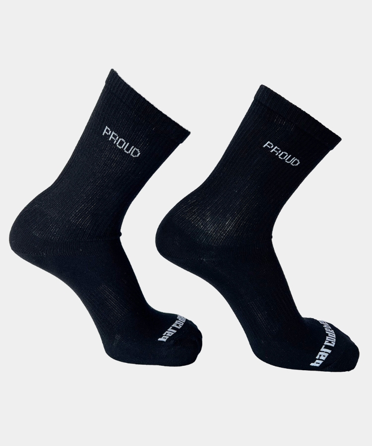 Barcode proud gym socks black