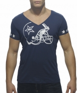 AD300 Helmet V-Neck T-Shirt Navy