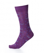 Punto blanco cotton cashmere socks purple