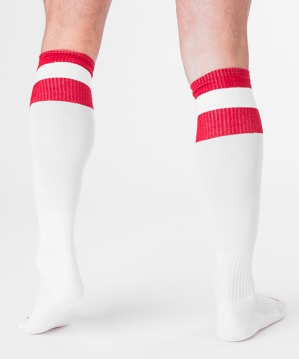Barcode Football Socks white-red