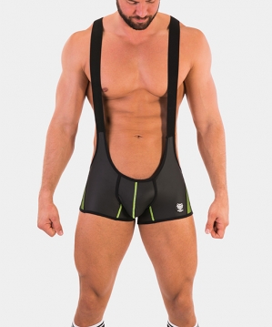 Singlet Steban black-neongreen