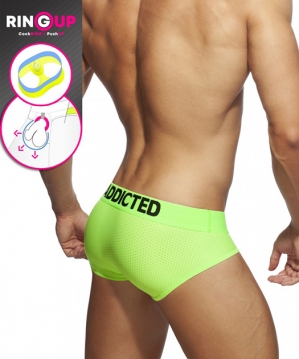 AD951 Ring Up Neon Mesh Brief Neon Green